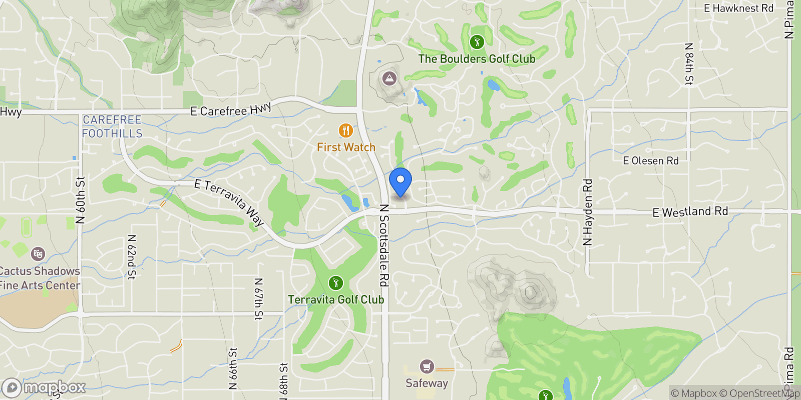 Map showing 34658 N 73RD Street, Scottsdale, AZ 85266, Scottsdale, Arizona, United States.