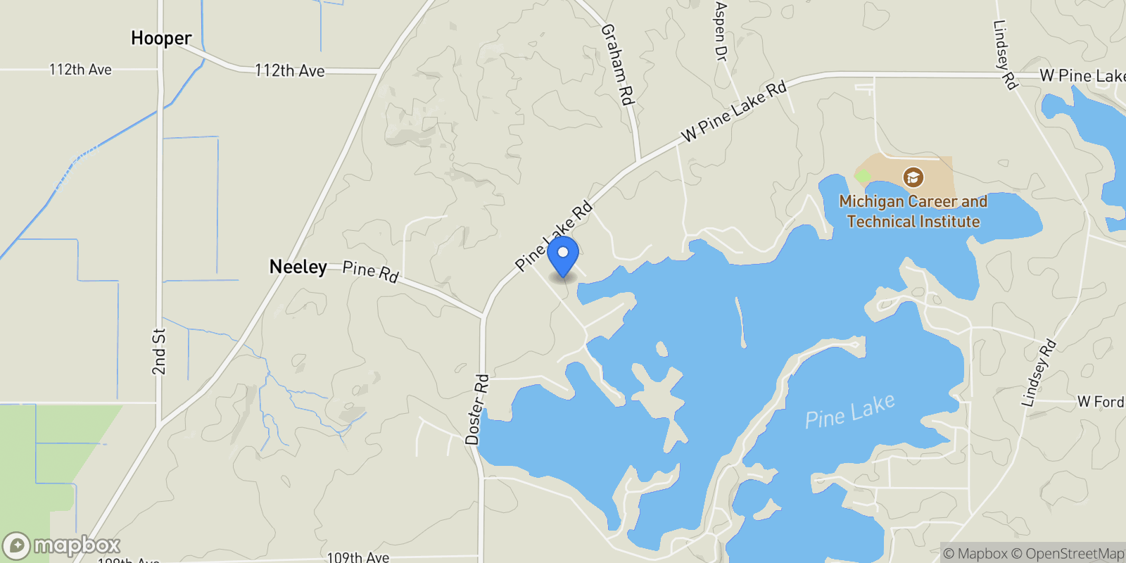 Map showing 10655 Boniface Point Drive, Plainwell, Michigan, United States.