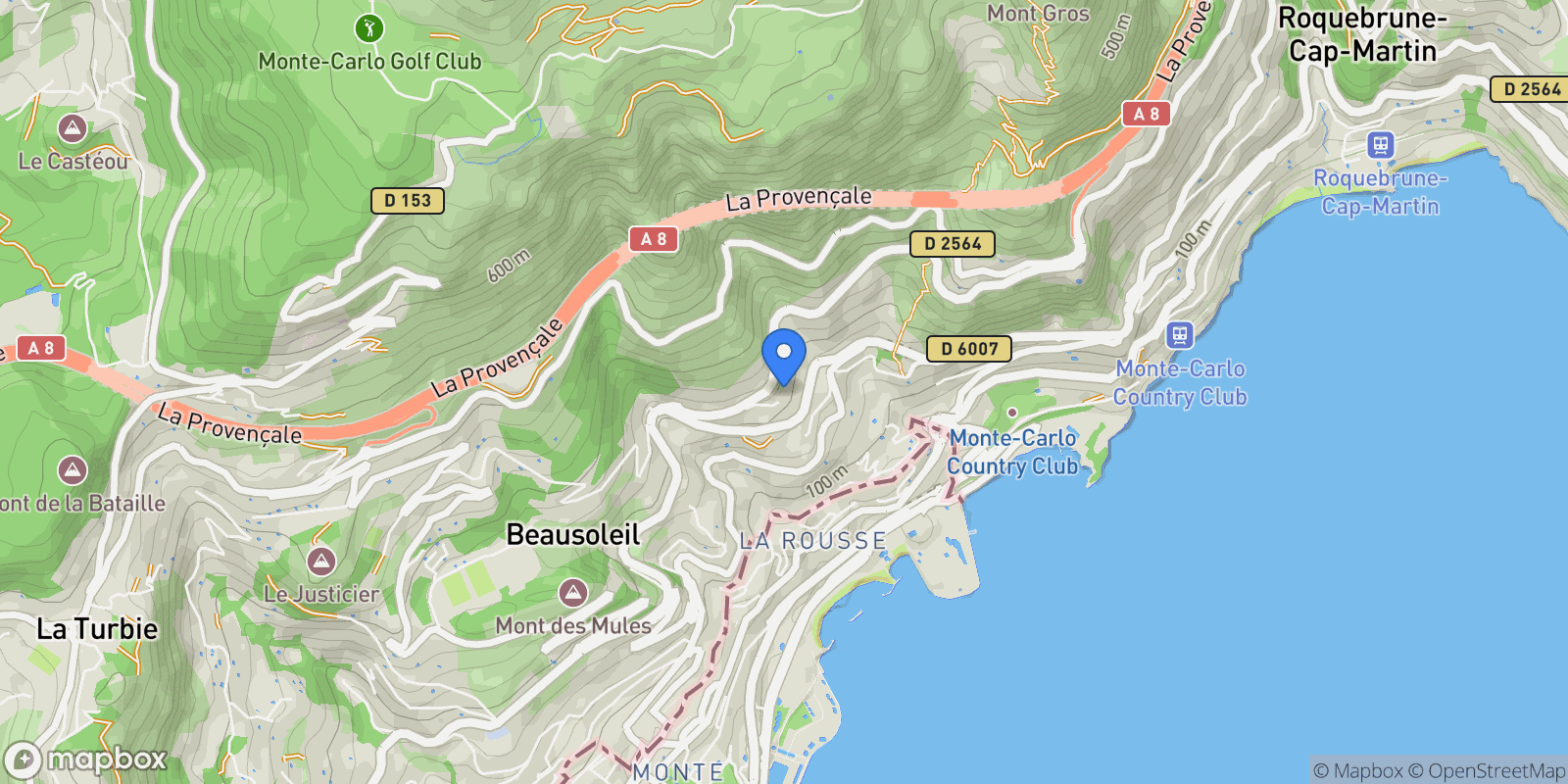 Map showing Monaco, Monaco.