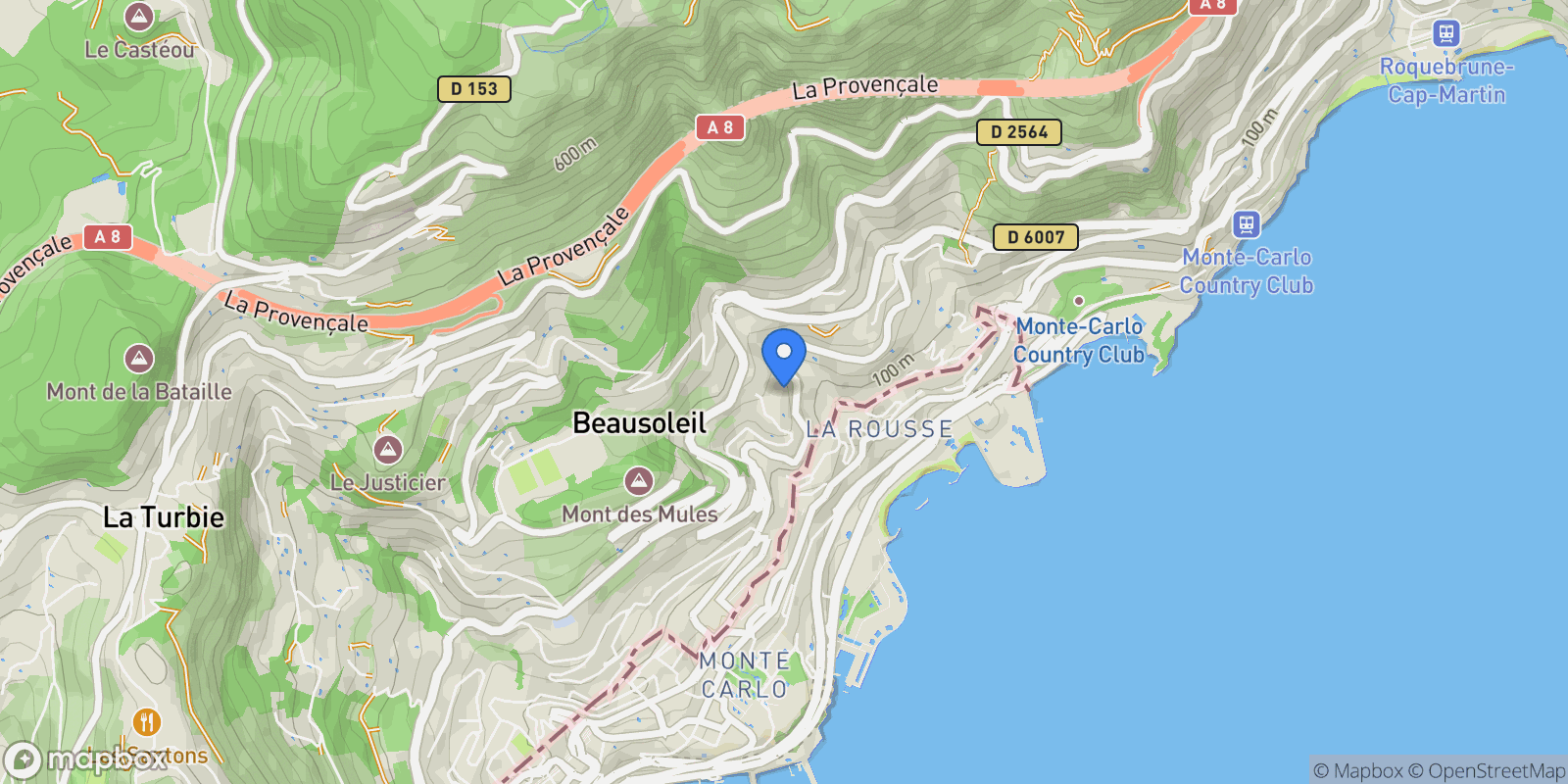 Map showing Monaco, Monaco.