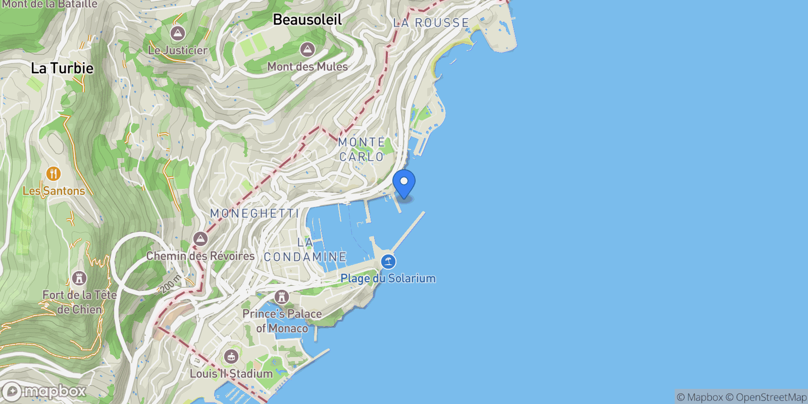 Map showing Monaco, Monaco.