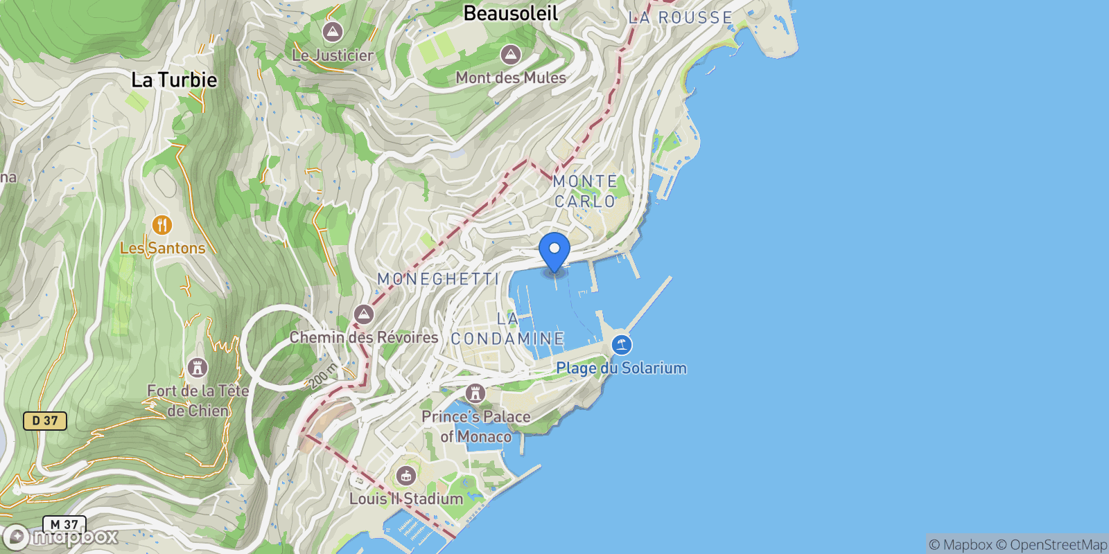 Map showing Monaco, Monaco.