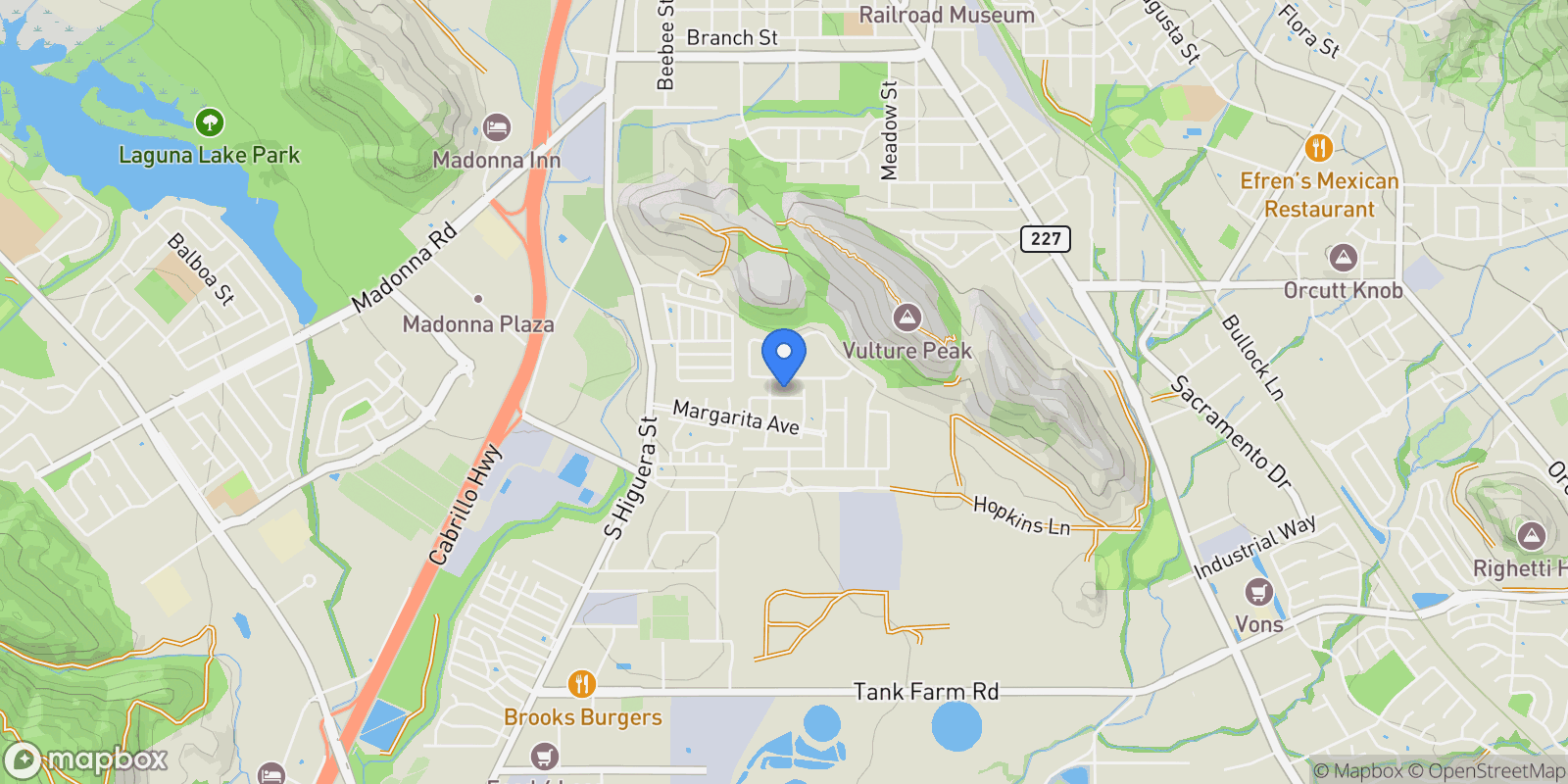 Map showing 362 Calle Lupita, San Luis Obispo, CA 93401, San Luis Obispo, California, United States.