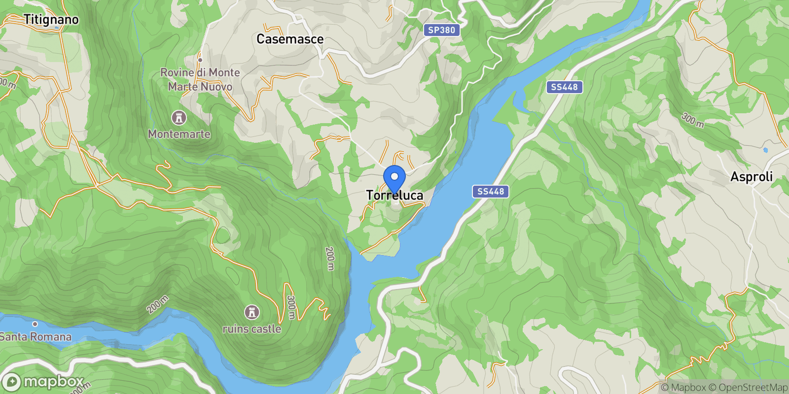 Map showing Località Borgo di Torreluca, Umbria, Italy.