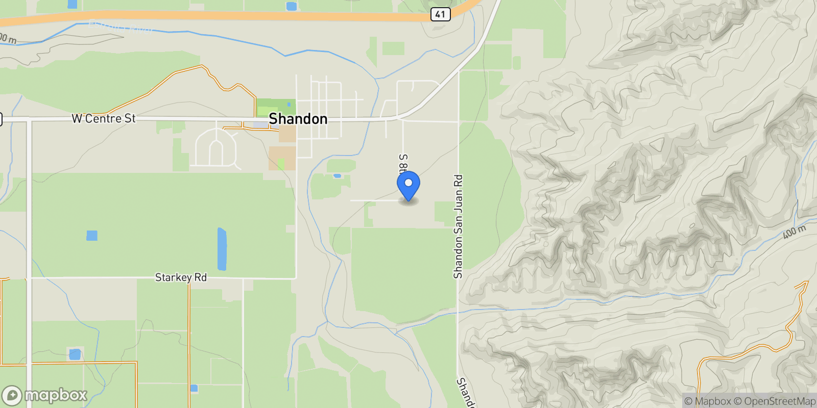 Map showing 485 S Eighth Street, Shandon, CA 93461, Shandon, California, United States.