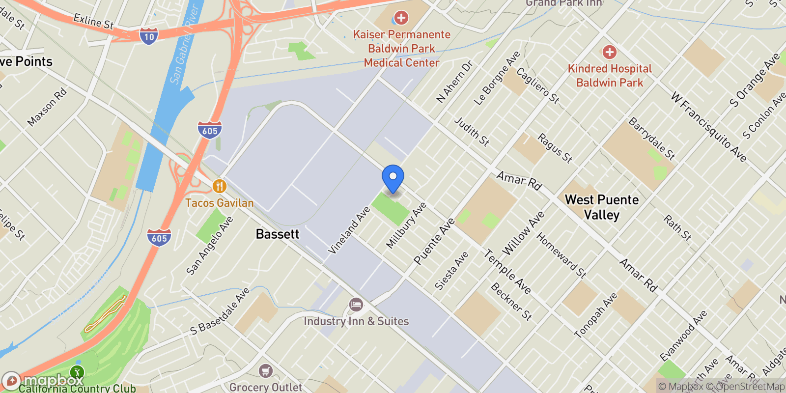 Map showing 13426 Austen Way, La Puente, CA 91746, La Puente, California, United States.