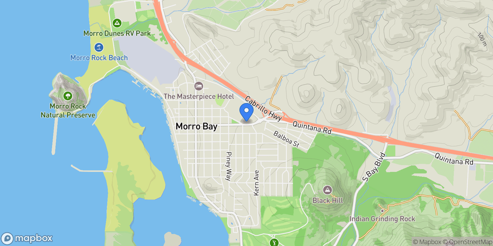 Map showing 831 Morro Bay Boulevard, Morro Bay, CA 93442, Morro Bay, California, United States.