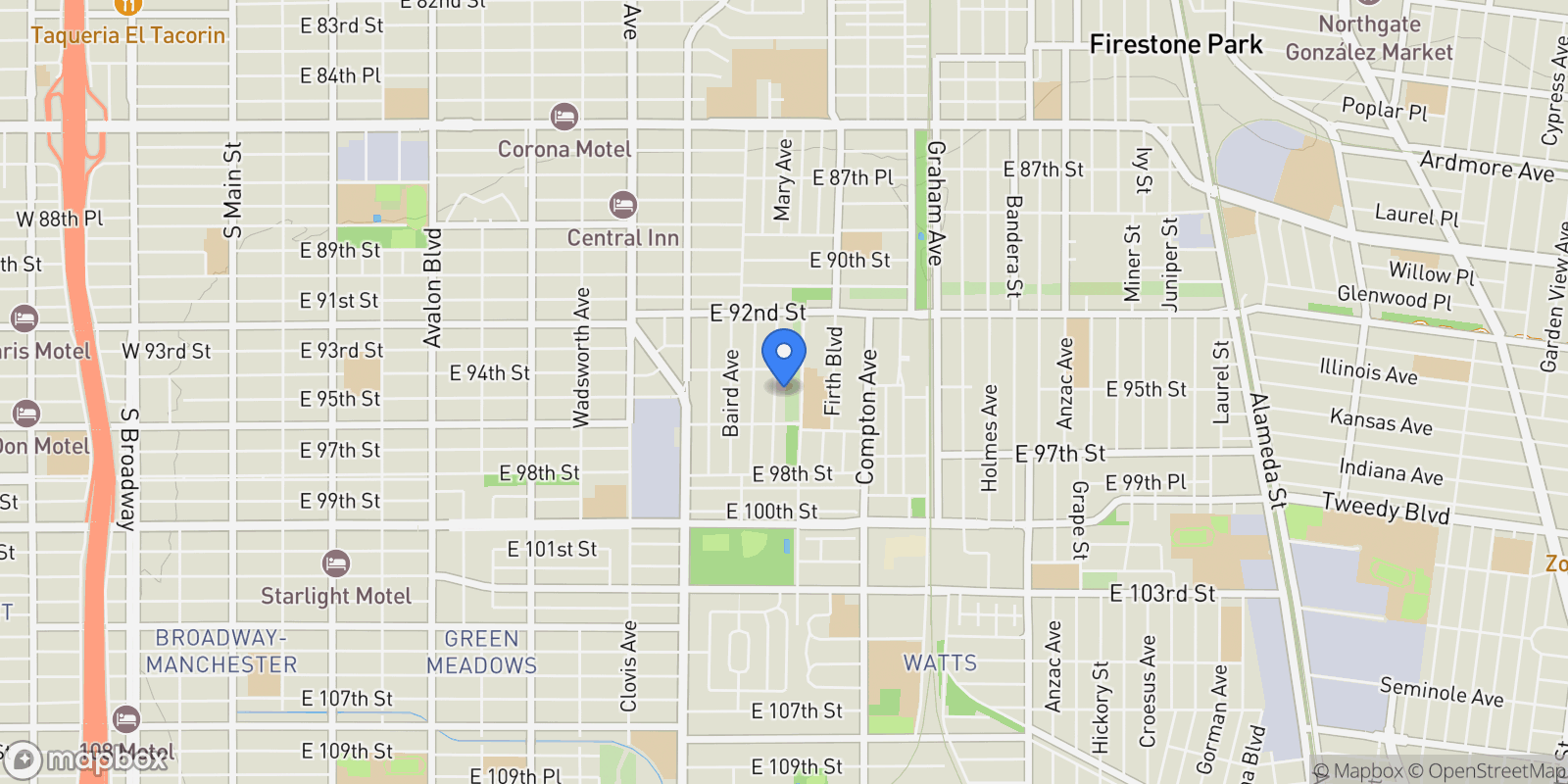 Map showing 9430 Parmelee Avenue, Los Angeles, CA 90002, Los Angeles, California, United States.