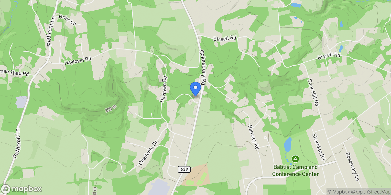 Map showing 2 Glencree Ln, Clinton Twp., NJ 08833, Lebanon, New Jersey, United States.