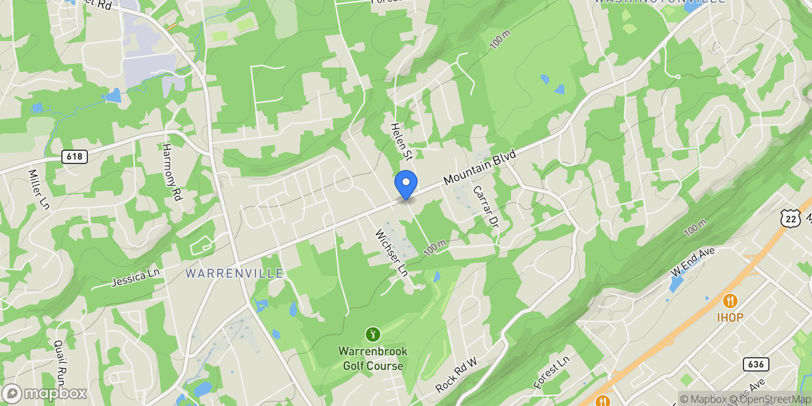Map showing 18 Wildwood Ter, Watchung Boro, NJ 07069, Watchung, New Jersey, United States.