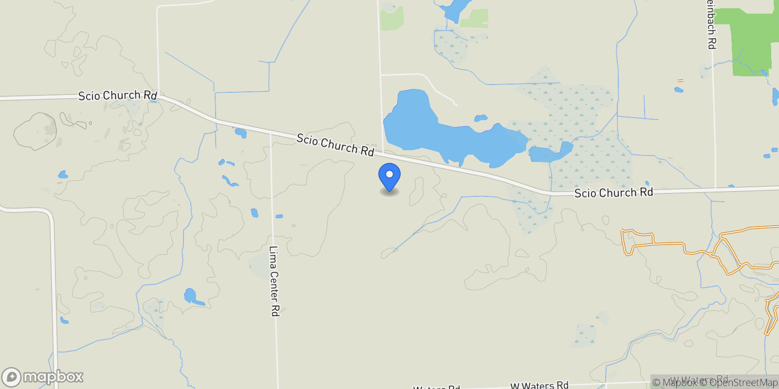 Map showing 10989 Scio Church Road, Chelsea, MI, 48118, USA, Chelsea, Michigan, United States.