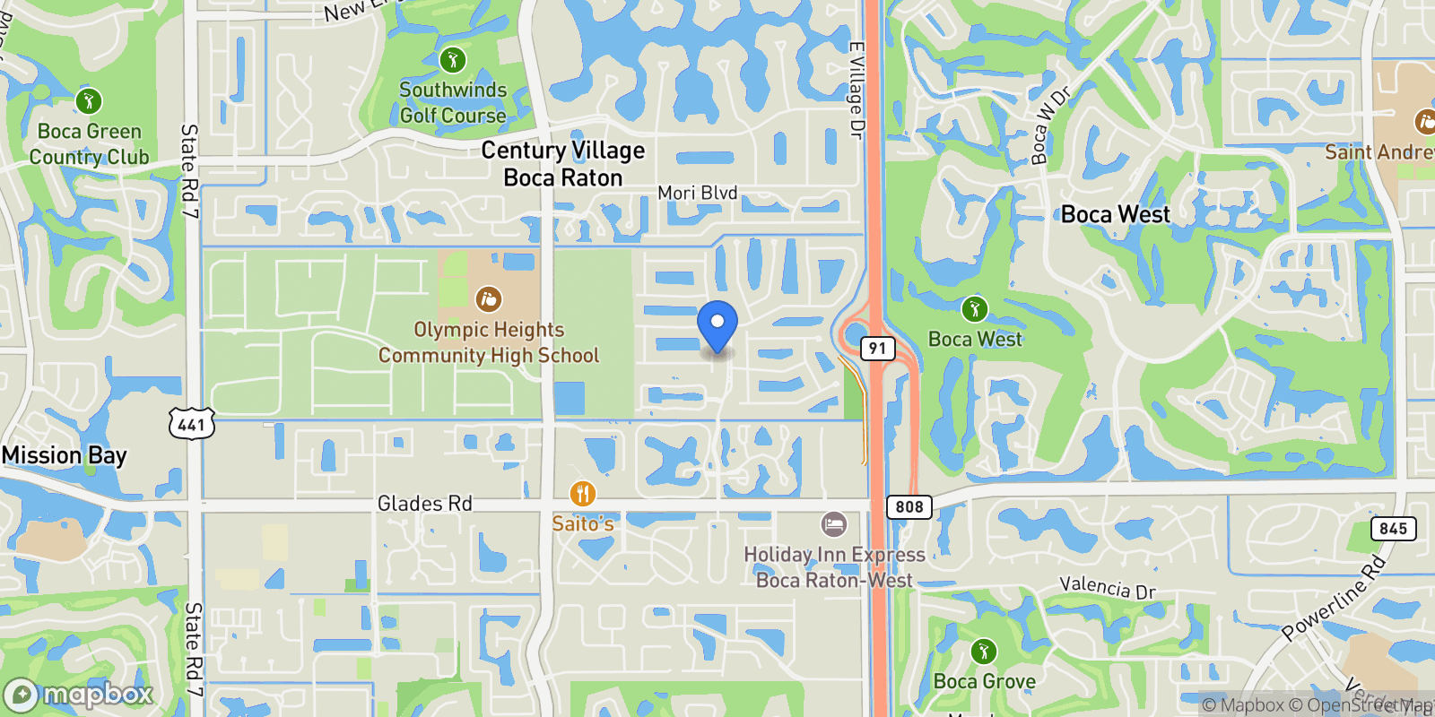 Map showing 20318 Castle Stuart Ave , Boca Raton, FL 33434, Boca Raton, Florida, United States.