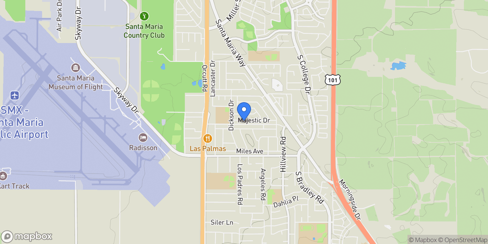 Map showing 470 Majestic , Santa Maria, CA 93455, Santa Maria, California, United States.