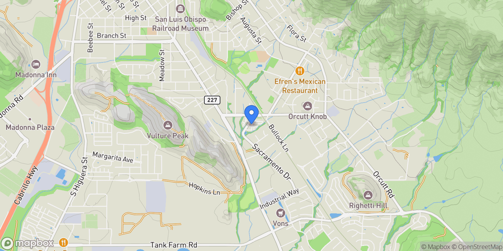 Map showing 3265 Lavender, San Luis Obispo, CA 93401, San Luis Obispo, California, United States.