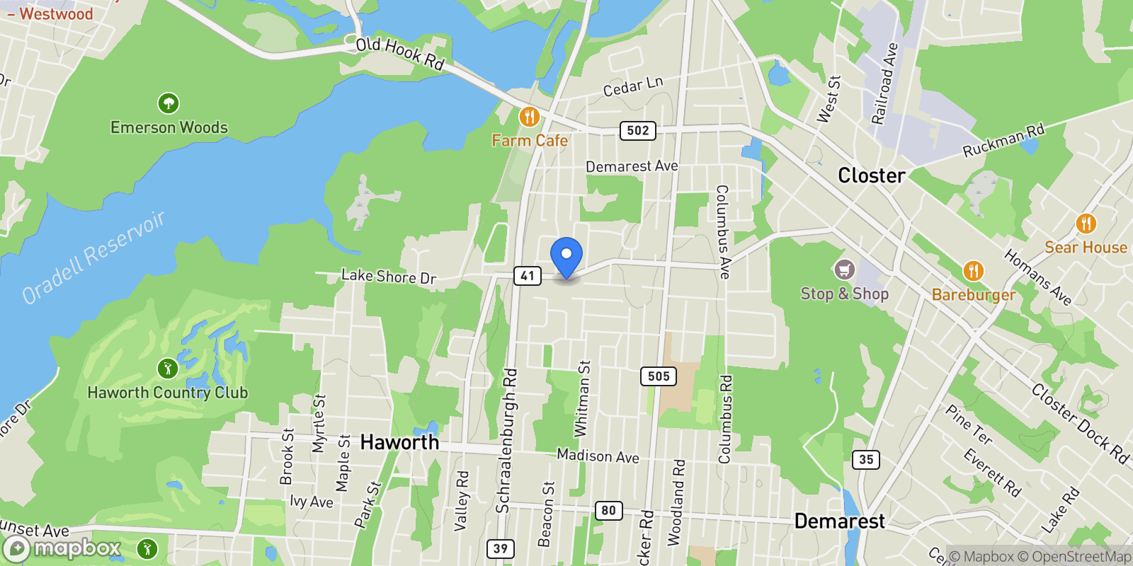 Map showing 130 Durie Avenue, Closter, NJ 07624, Closter, New Jersey, United States.
