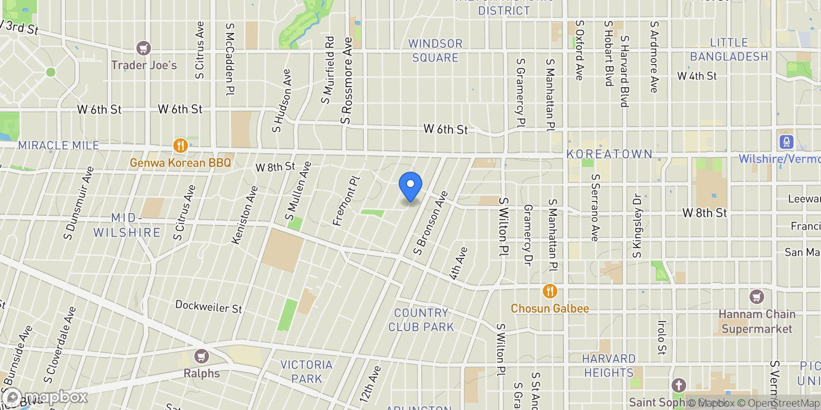 Map showing 838 S Lorraine, Los Angeles, California, United States.