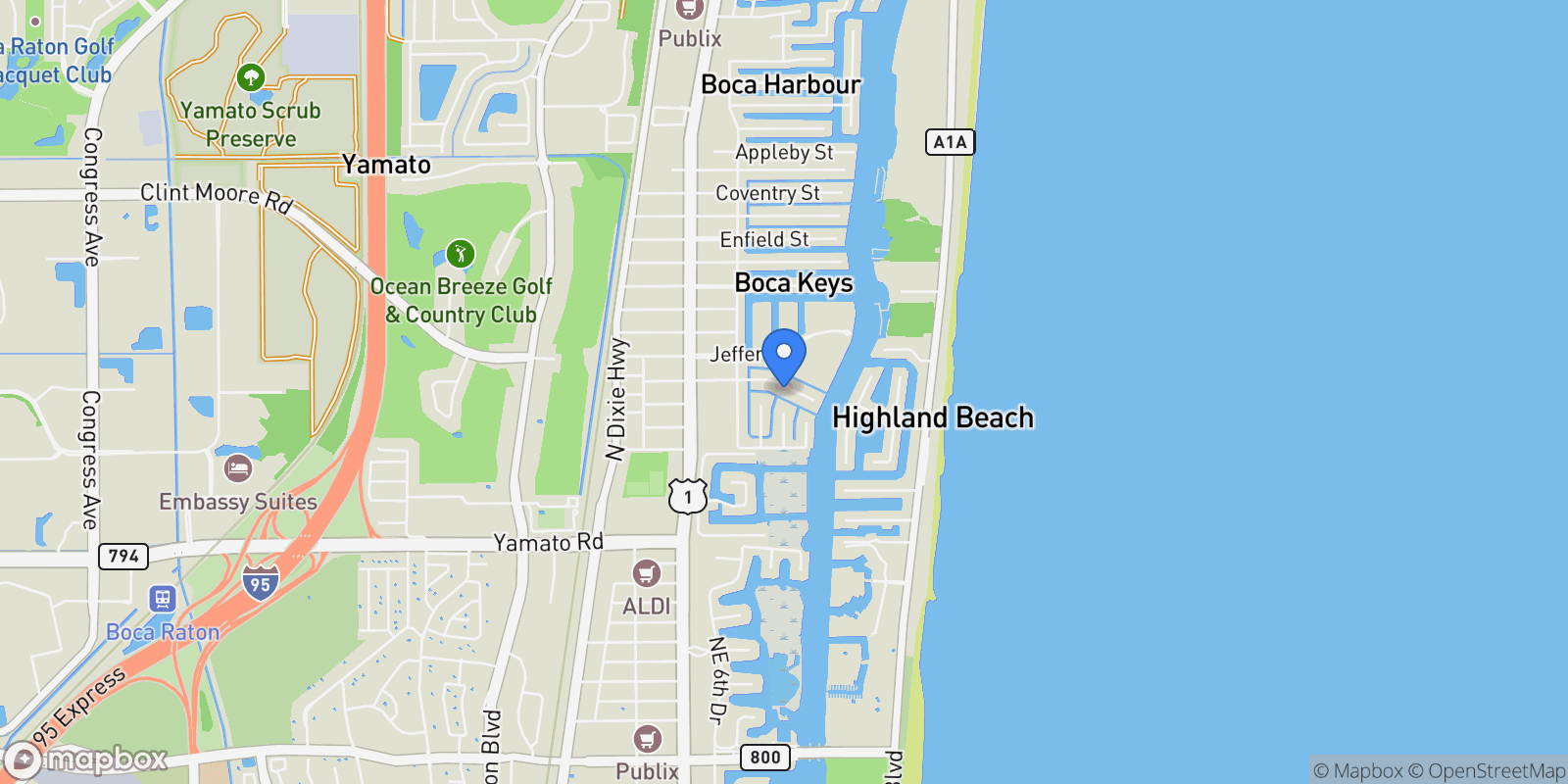 Map showing 798 Havana Drive , Boca Raton, FL 33487, Boca Raton, Florida, United States.