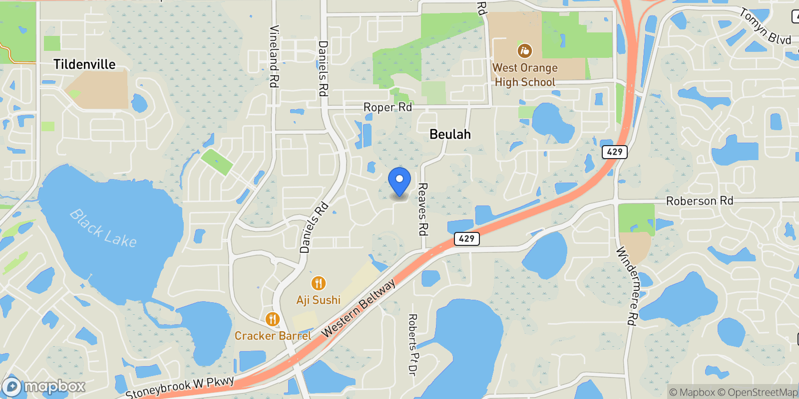 Map showing 12612 Dallington Terrace, Winter Garden, FL 34787, Winter Garden, Florida, United States.