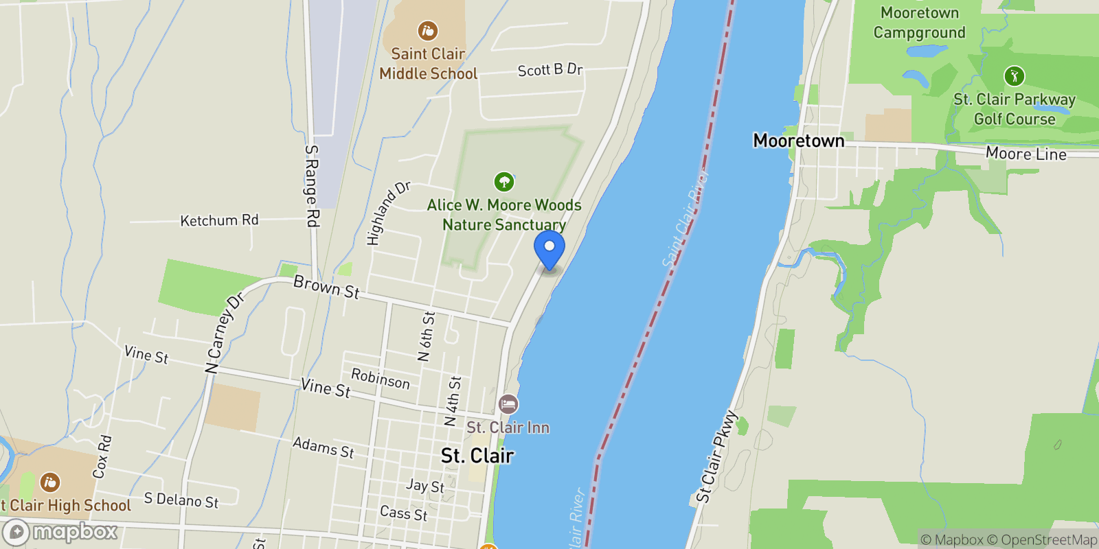 Map showing 770 N Riverside, Saint Clair, MI, 48079, USA, Saint Clair, Michigan, United States.