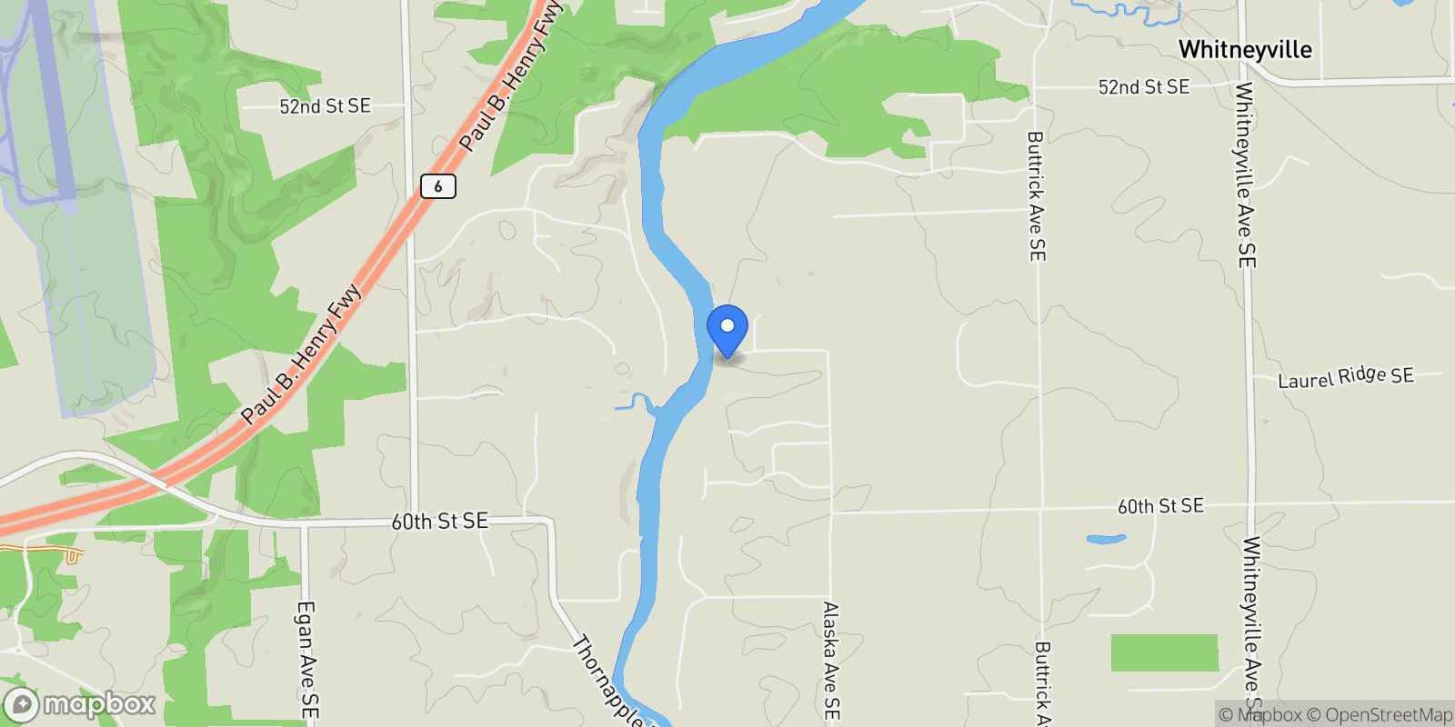 Map showing 7540 Alaska Ridge Se, Alto, MI, 49302, USA, Alto, Michigan, United States.