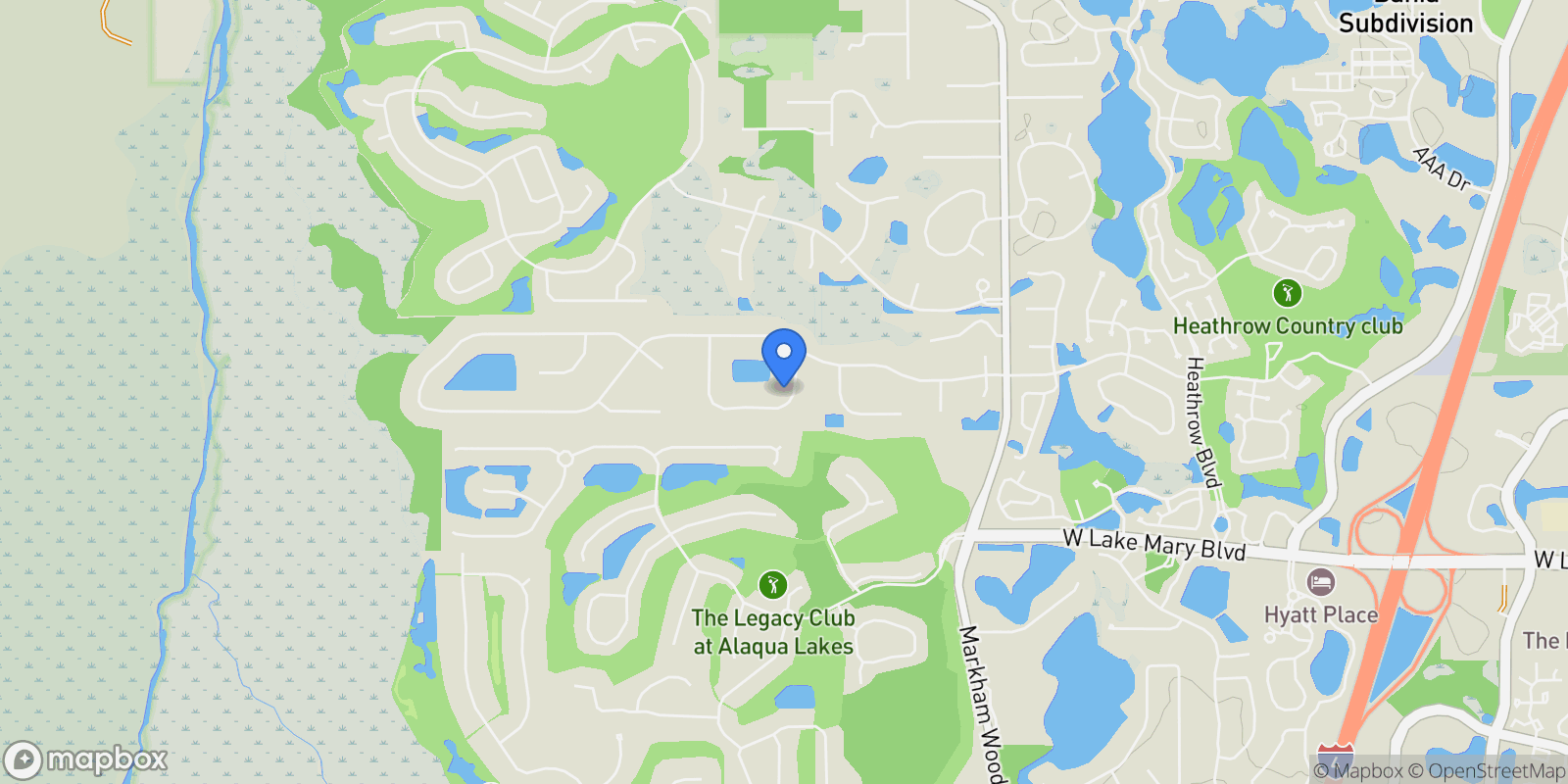 Map showing 256 New Gate Loop, Lake Mary, FL 32746, Lake Mary, Florida, United States.