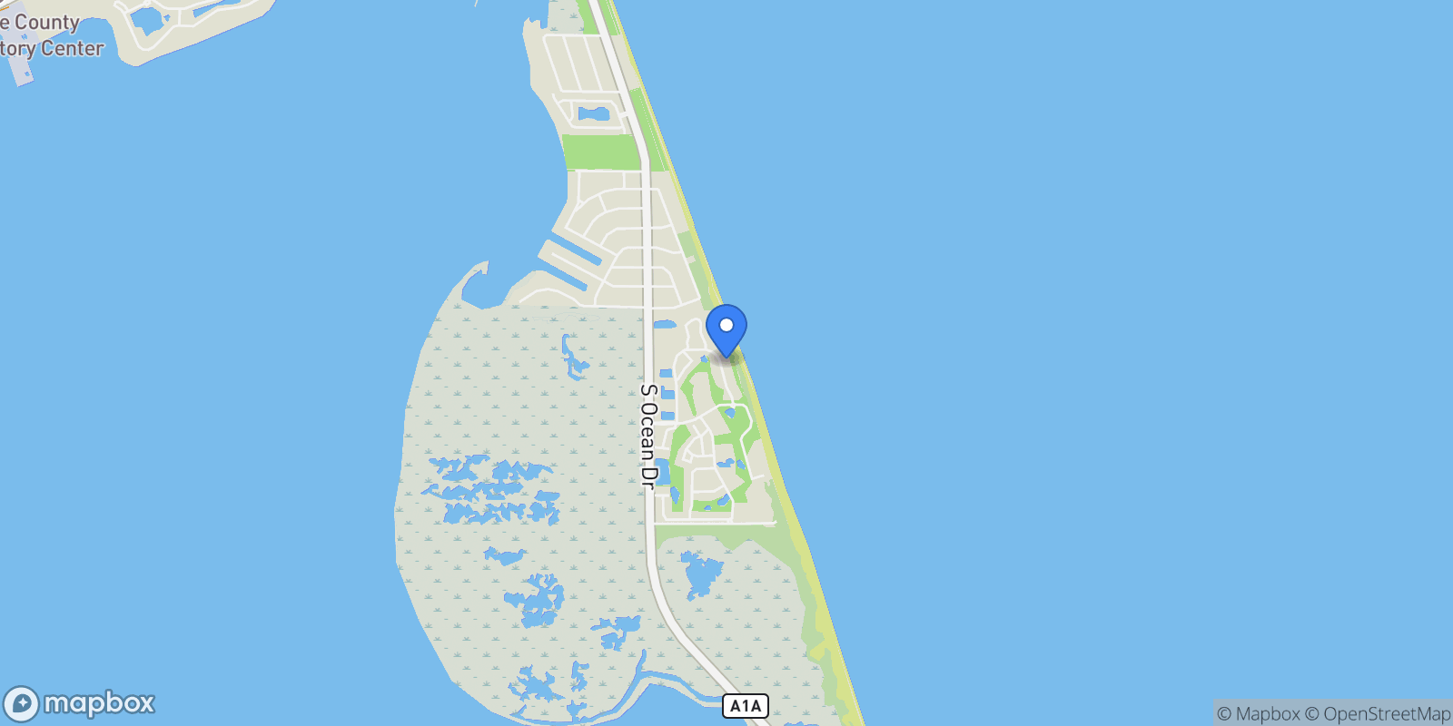 Map showing 2400 S Ocean Drive 8100-B, Fort Pierce, Florida, United States.