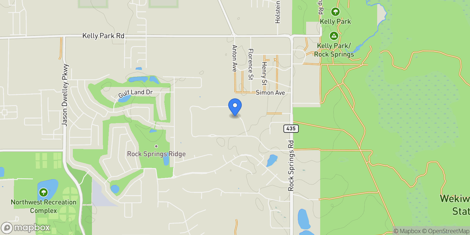 Map showing 401 Kentucky Blue Circle, Apopka, FL 32712, Apopka, Florida, United States.
