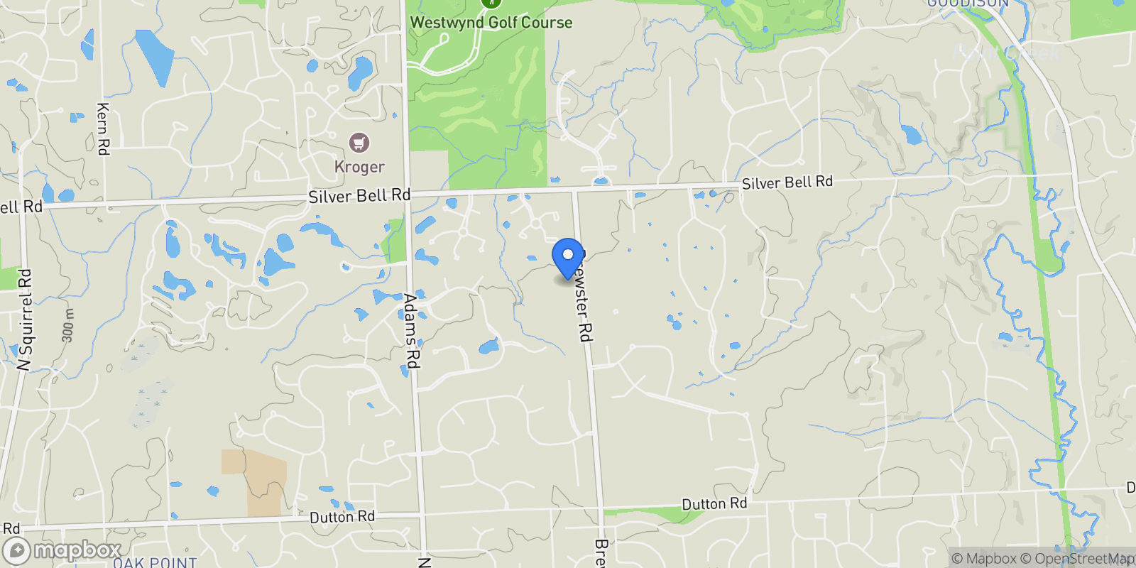 Map showing 5350 Brewster, Oakland Township, MI, 48306, USA, Rochester, Michigan, United States.