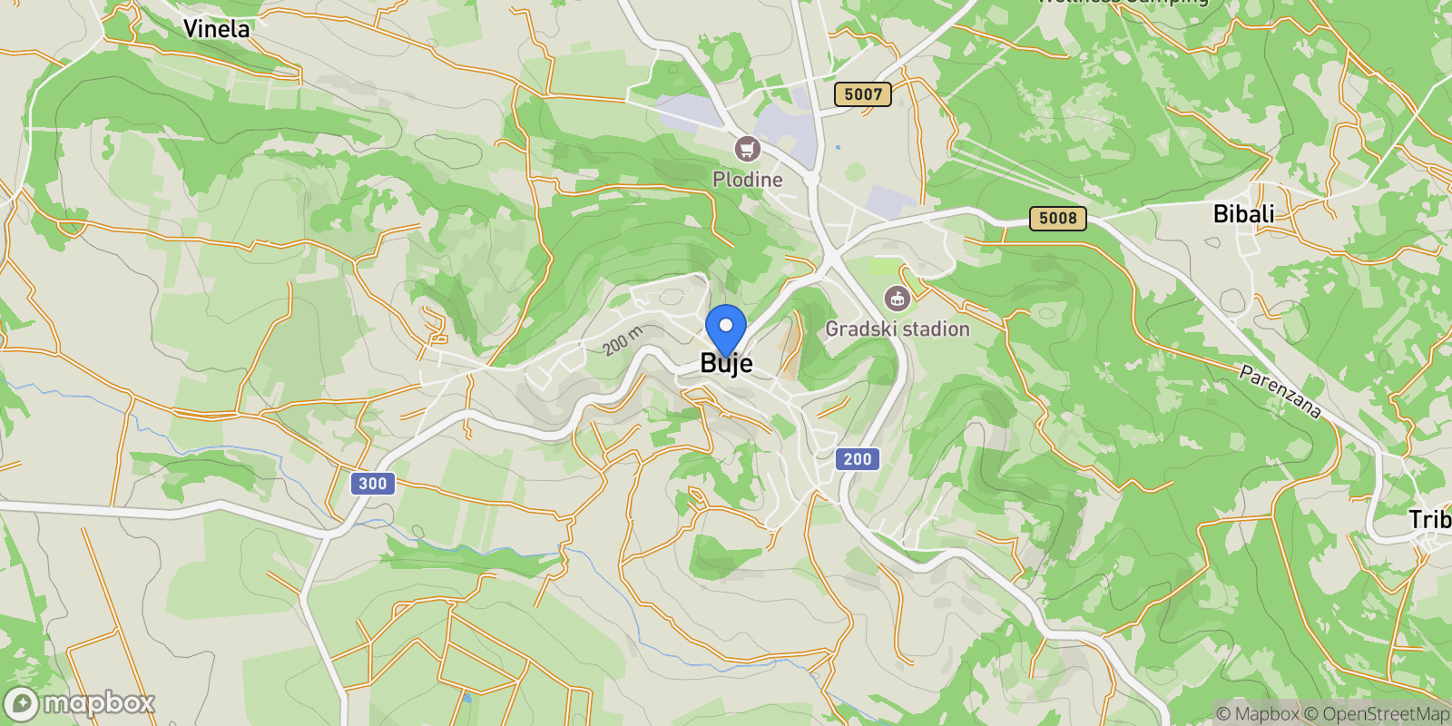 Map showing Baredine, Istarska, Buje, Istria County, Croatia.