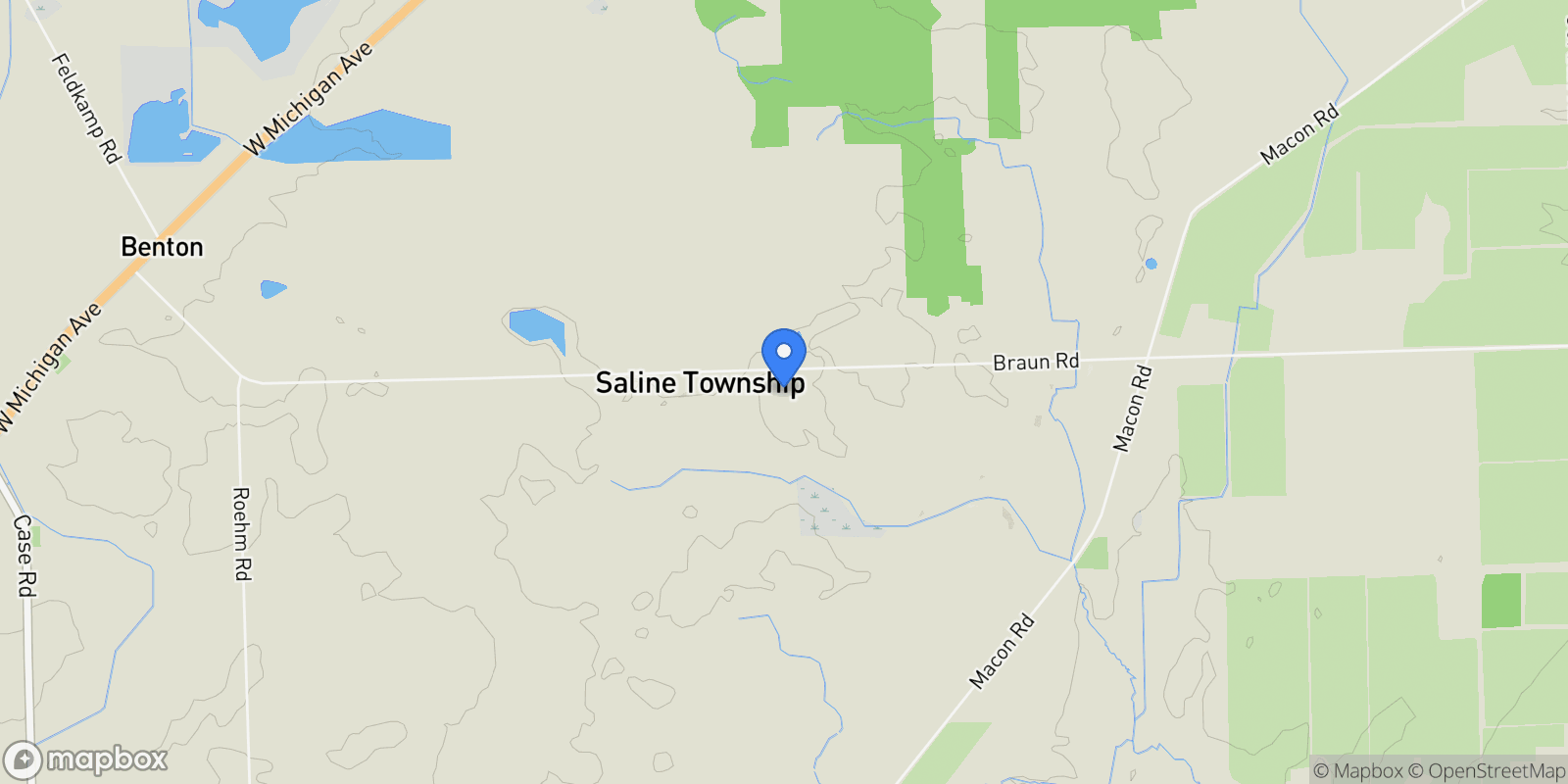 Map showing 5665 Braun Road, Saline, MI, 48176, USA, Saline, Michigan, United States.
