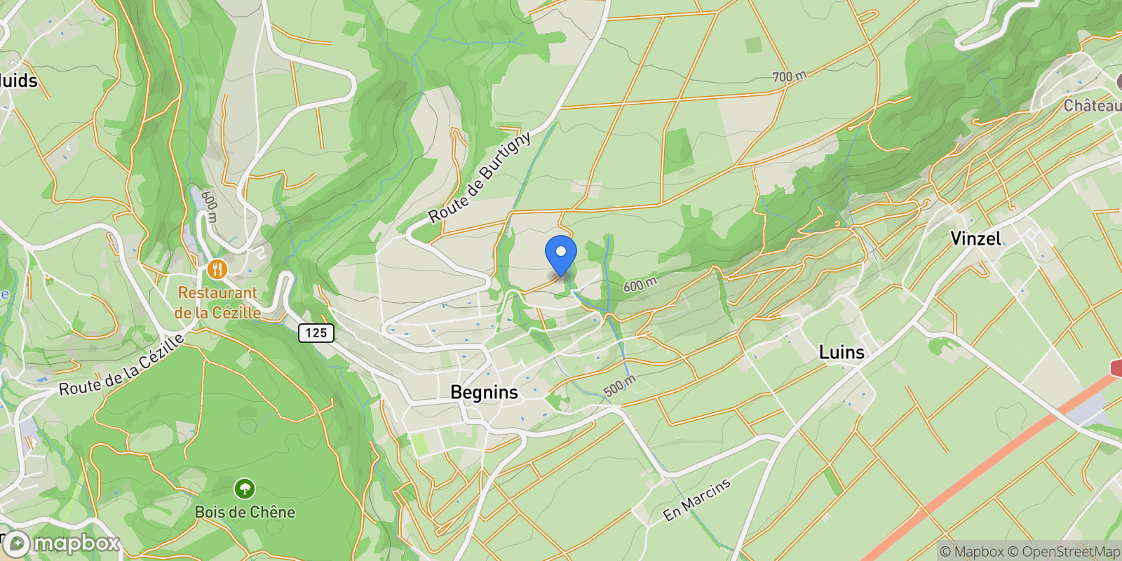 Map showing Chemin du Verney, Begnins, Vaud, Switzerland.