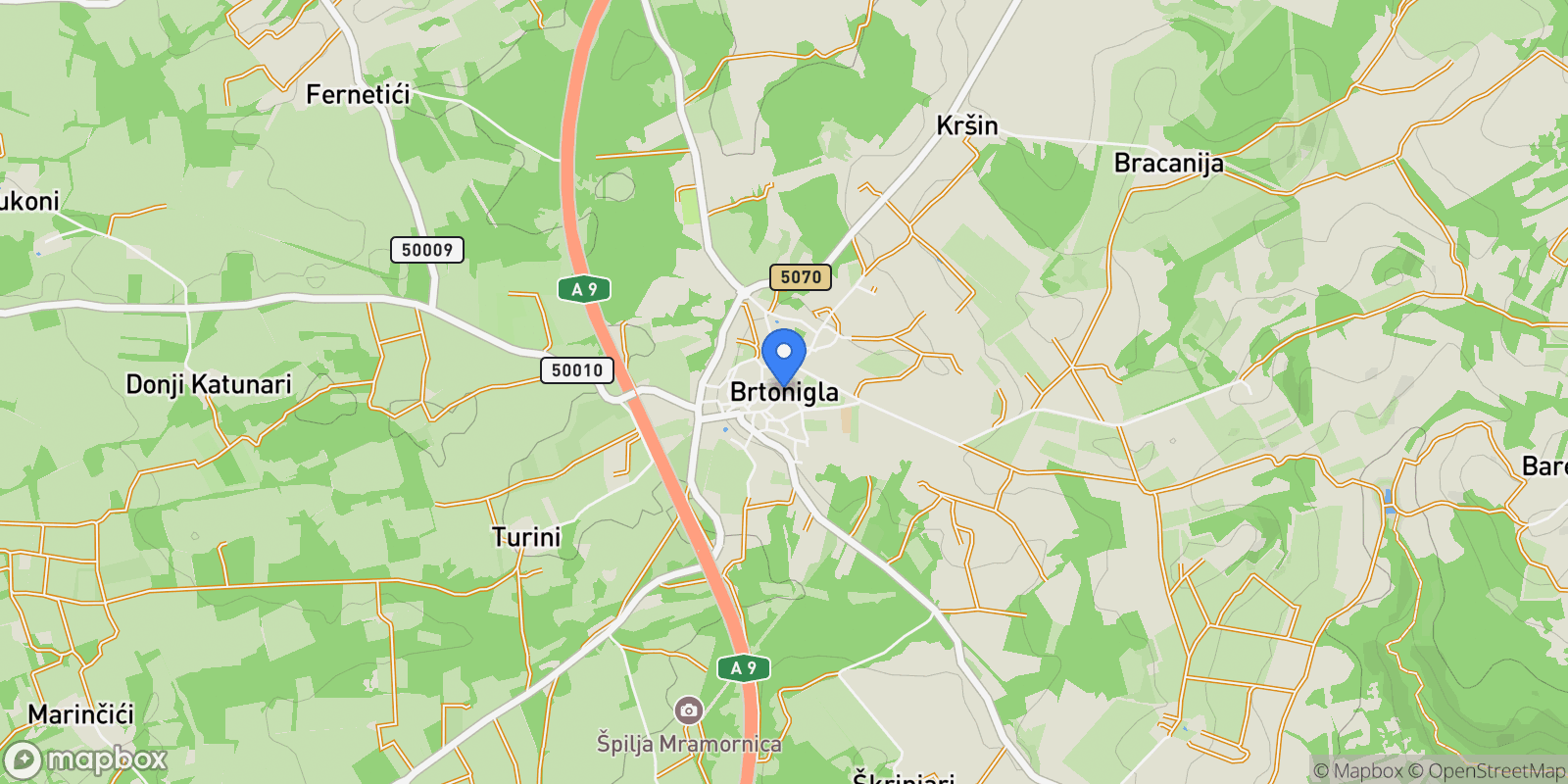 Map showing Nova Vas, Istarska, Brtonigla, Istria County, Croatia.