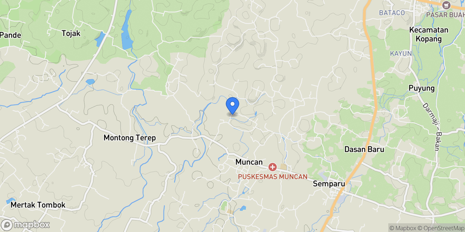 Map showing Lombok, West Nusa Tenggara, Indonesia.