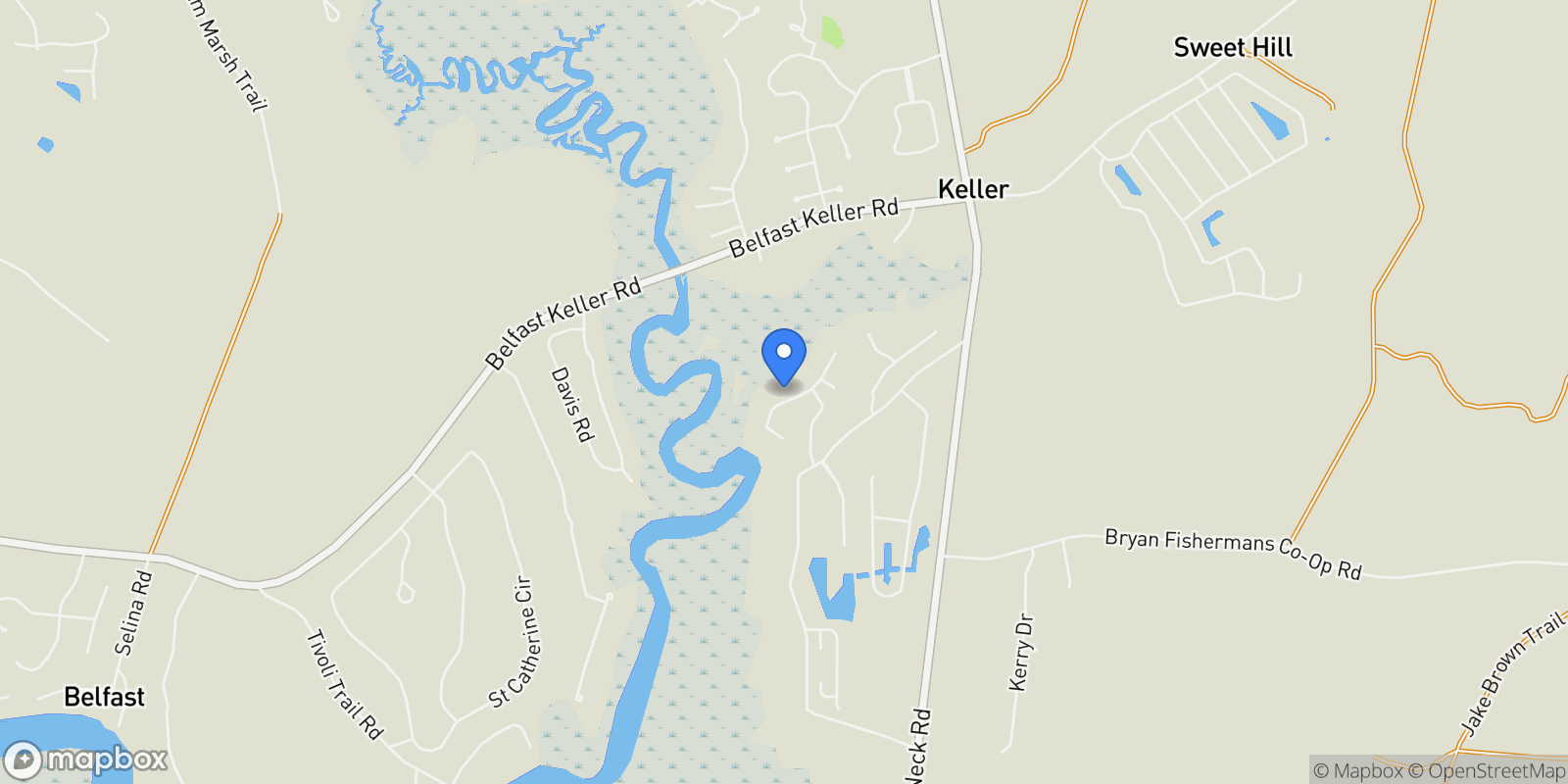 Map showing 190 Sayle Lane, 31324, Georgia, United States.