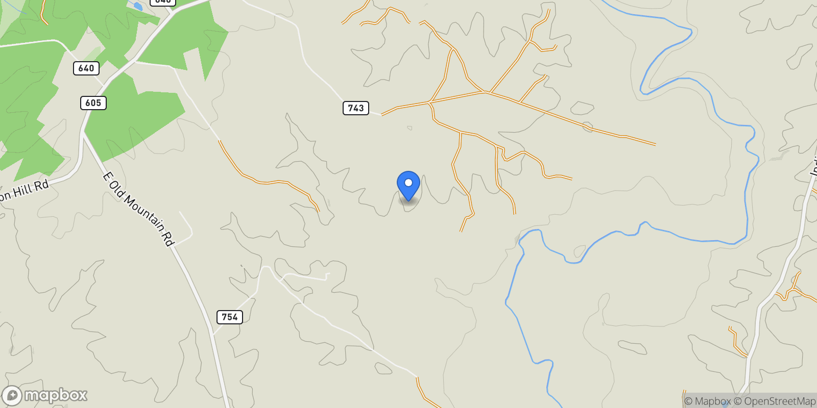 Map showing 940 Ambler Rd, Louisa, VA 23093, Louisa, Virginia, United States.