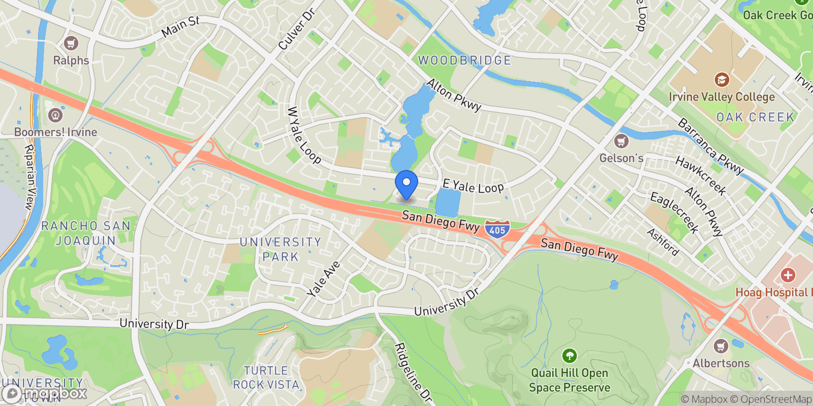 Map showing 45 Wintermist, Irvine, California, United States.