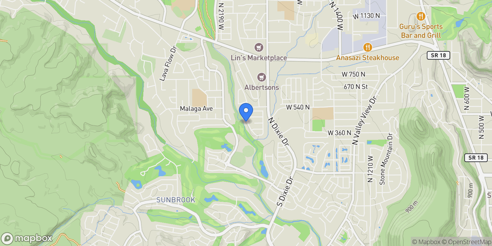 Map showing 437 N Northstar Dr, St. George, UT 84770, St. George, Utah, United States.