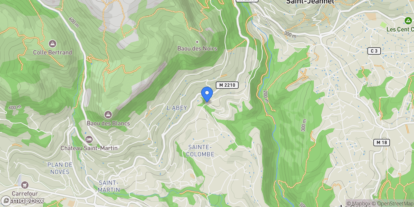 Map showing Vence, Provence-Alpes-Côte d'Azur, France.