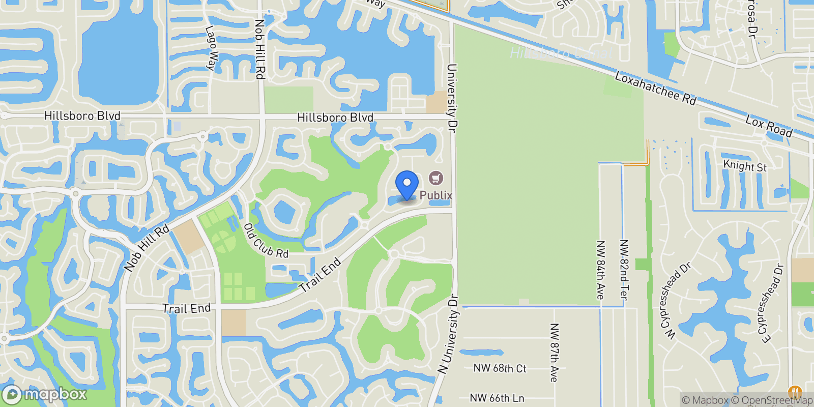 Map showing 9597 Cinnamon Ct, Parkland, Florida, United States.
