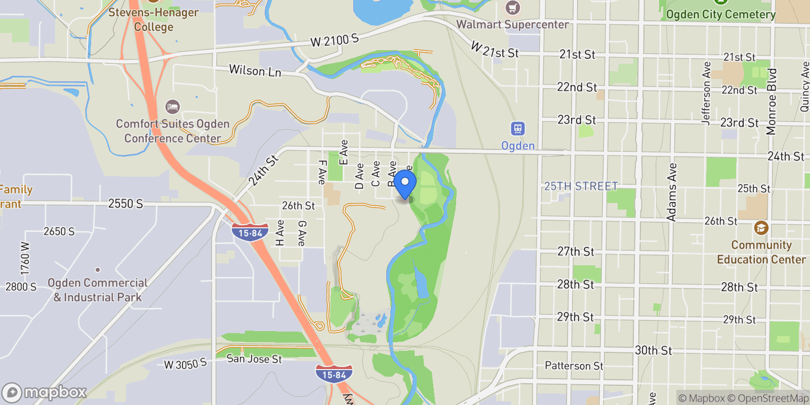 Map showing 513 W Lake St, Ogden, UT 84401, Ogden, Utah, United States.