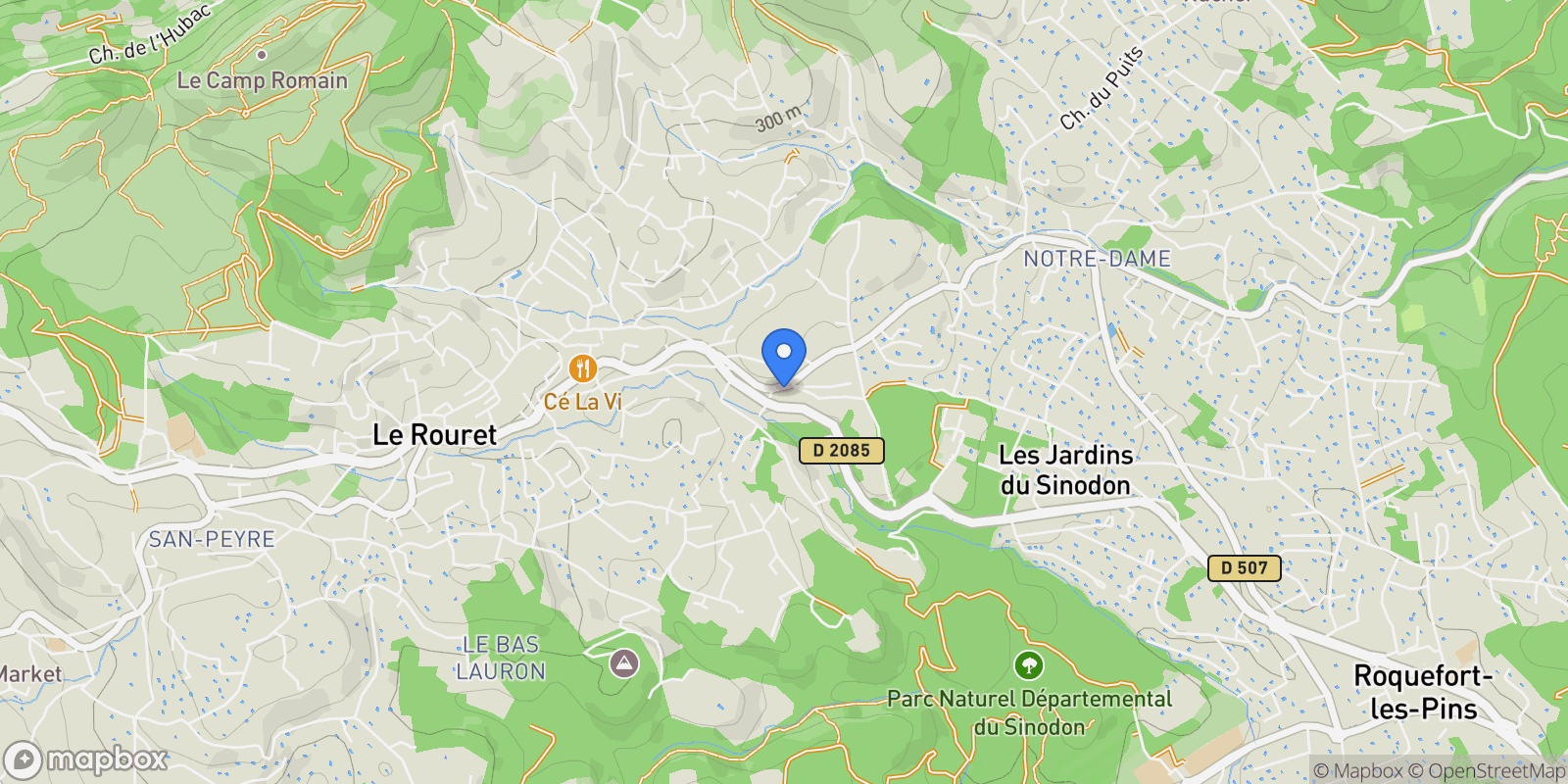 Map showing Le Rouret, Provence-Alpes-Côte d'Azur, France.