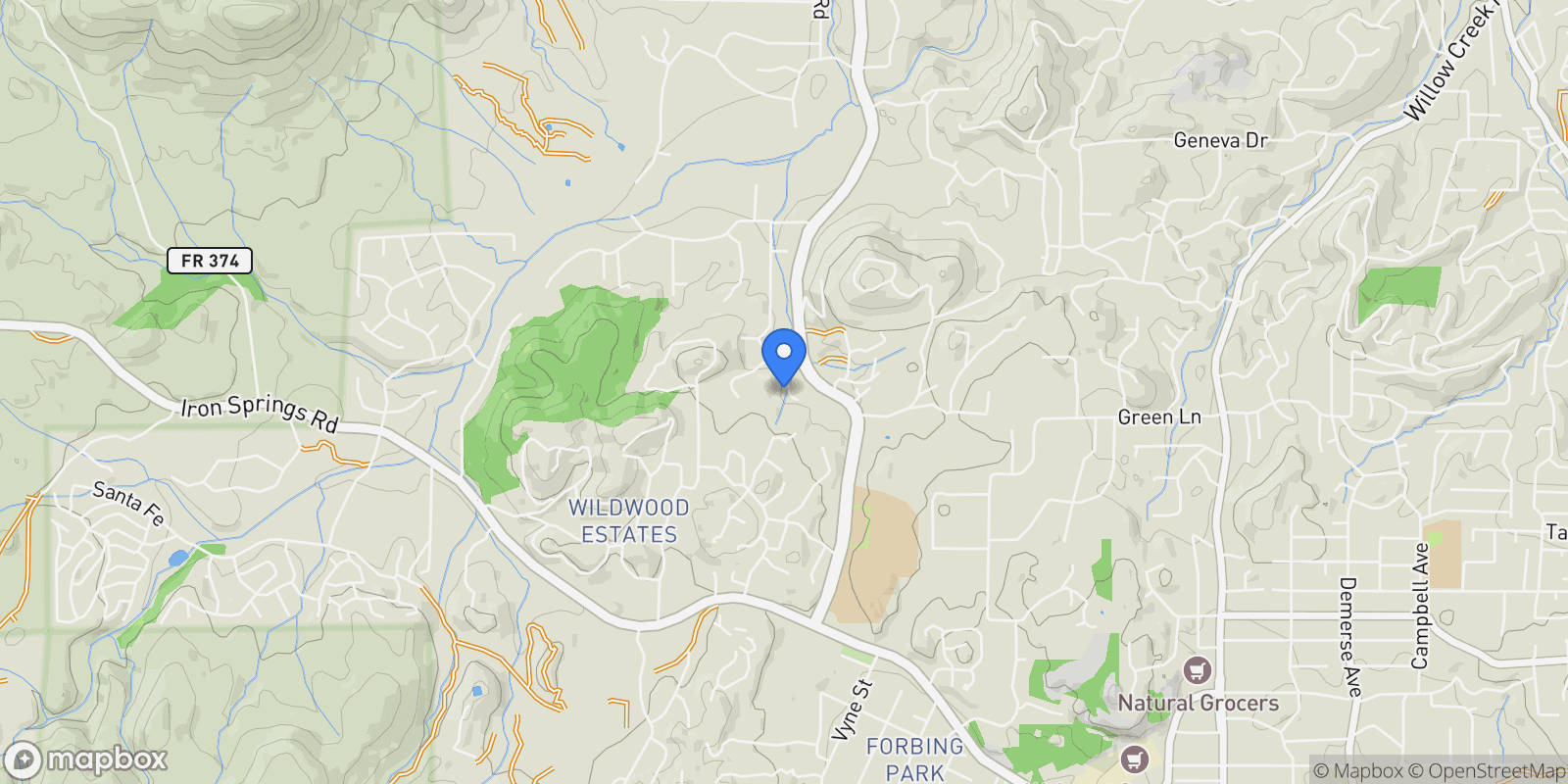 Map showing 2108 Burlwood Drive, Prescott, AZ, Prescott, Arizona, United States.