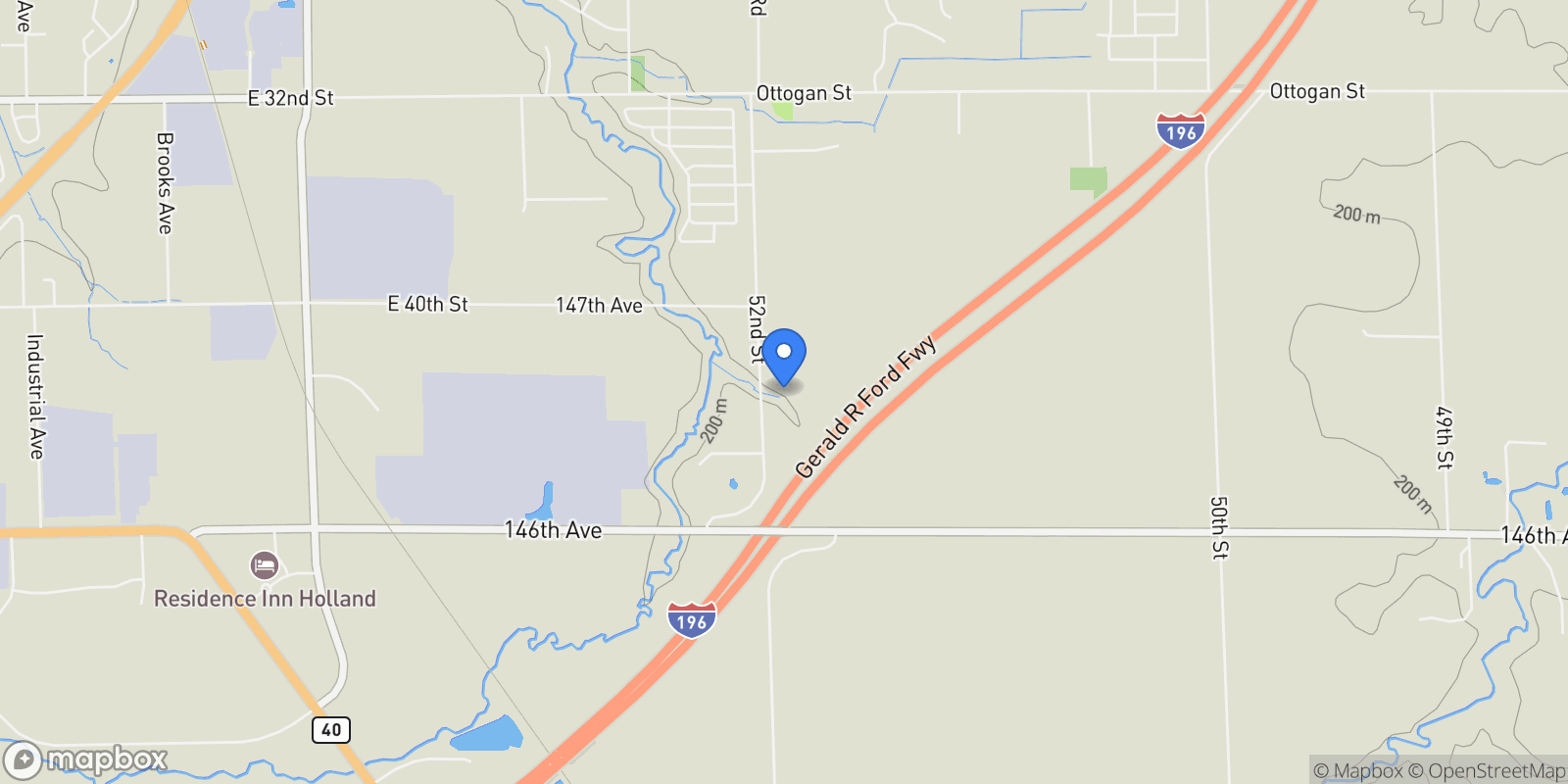 Map showing 4667 52nd Street, Holland, MI 49423, Holland, Michigan, United States.