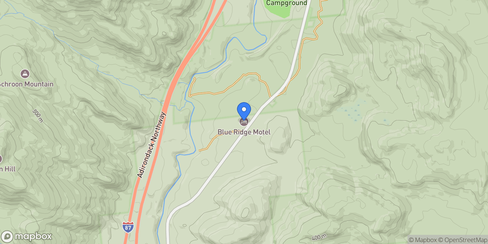 Map showing 2455 US-9, Schroon Lake, New York, United States.