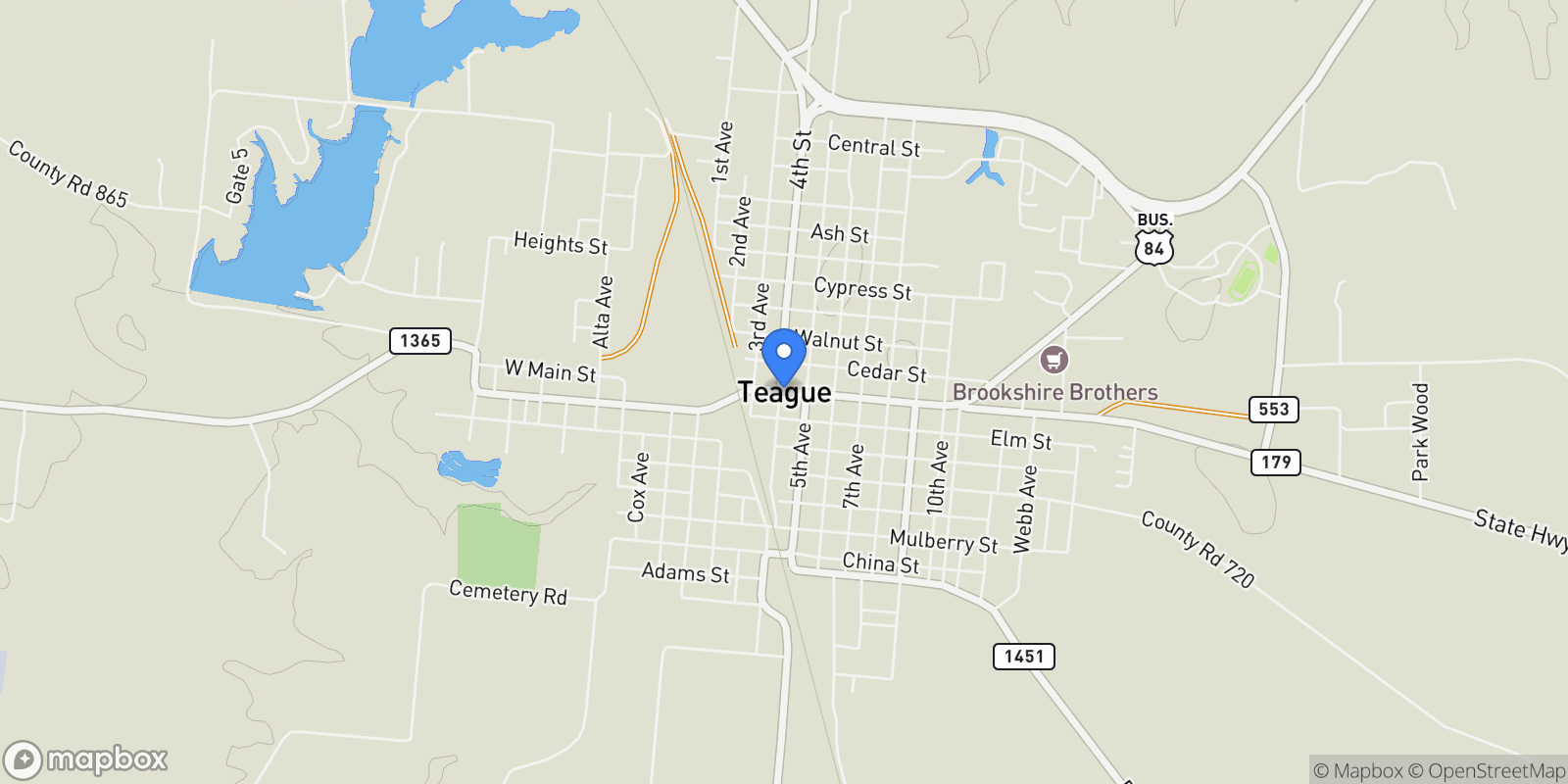 Map showing Tbd Fcr 920, Mexia, TX 76667, Teague, Texas, United States.