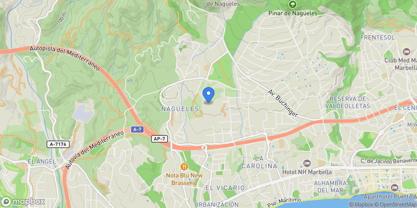 Map showing Andalusia, Marbella, Andalusia, Spain.