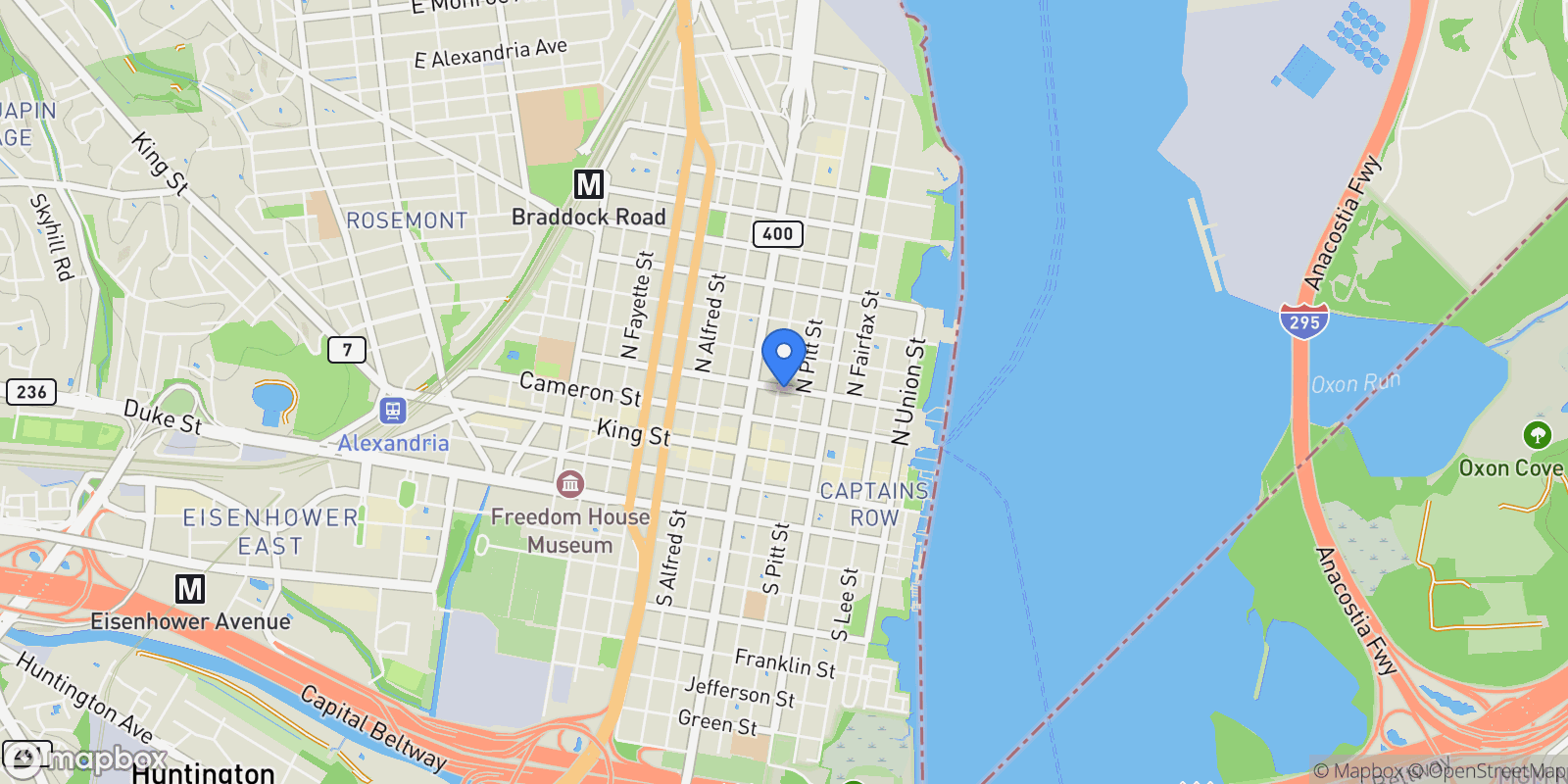 Map showing 524 Queen Street, Alexandria, VA 22314, Alexandria, Virginia, United States.