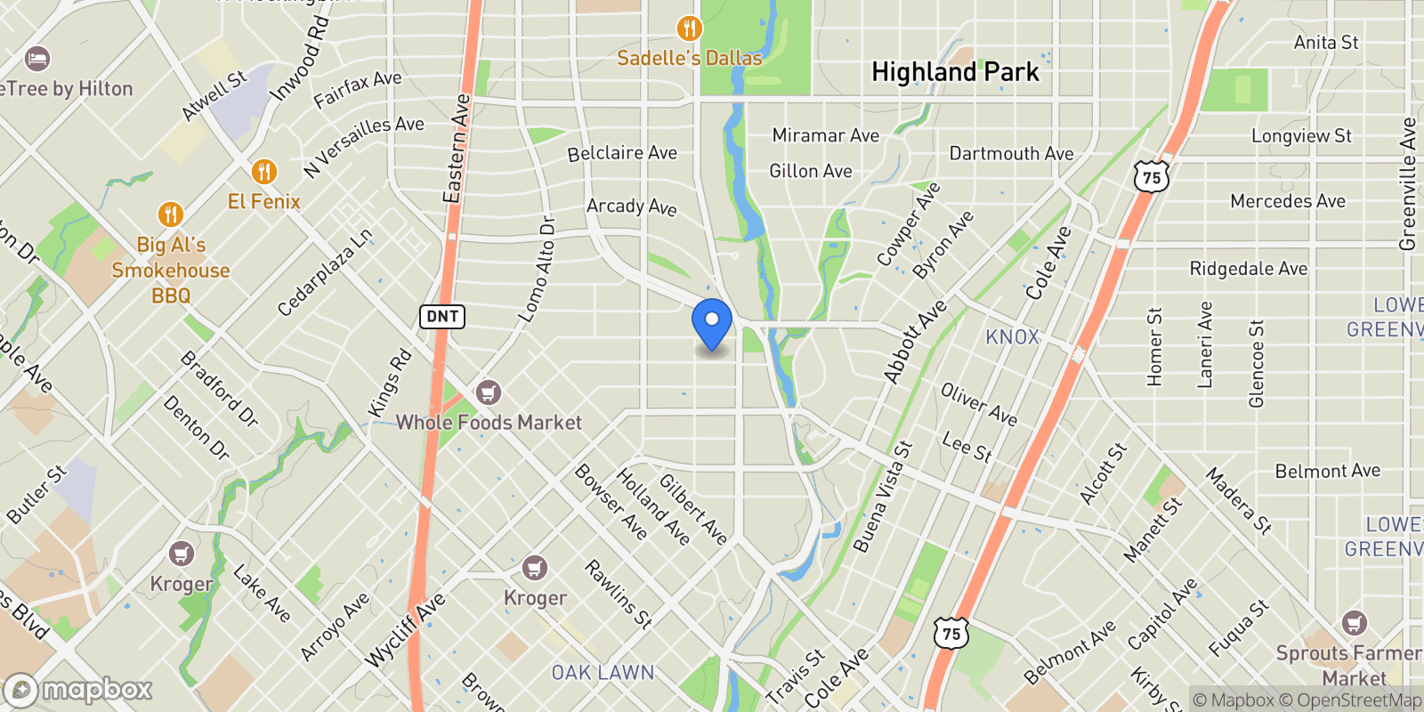 Map showing 4219 Prescott Avenue, Dallas, TX 75219, Dallas, Texas, United States.