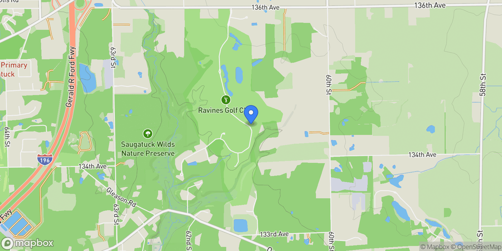 Map showing 3465 Palmer Drive, Saugatuck, MI 49453, Fennville, Michigan, United States.