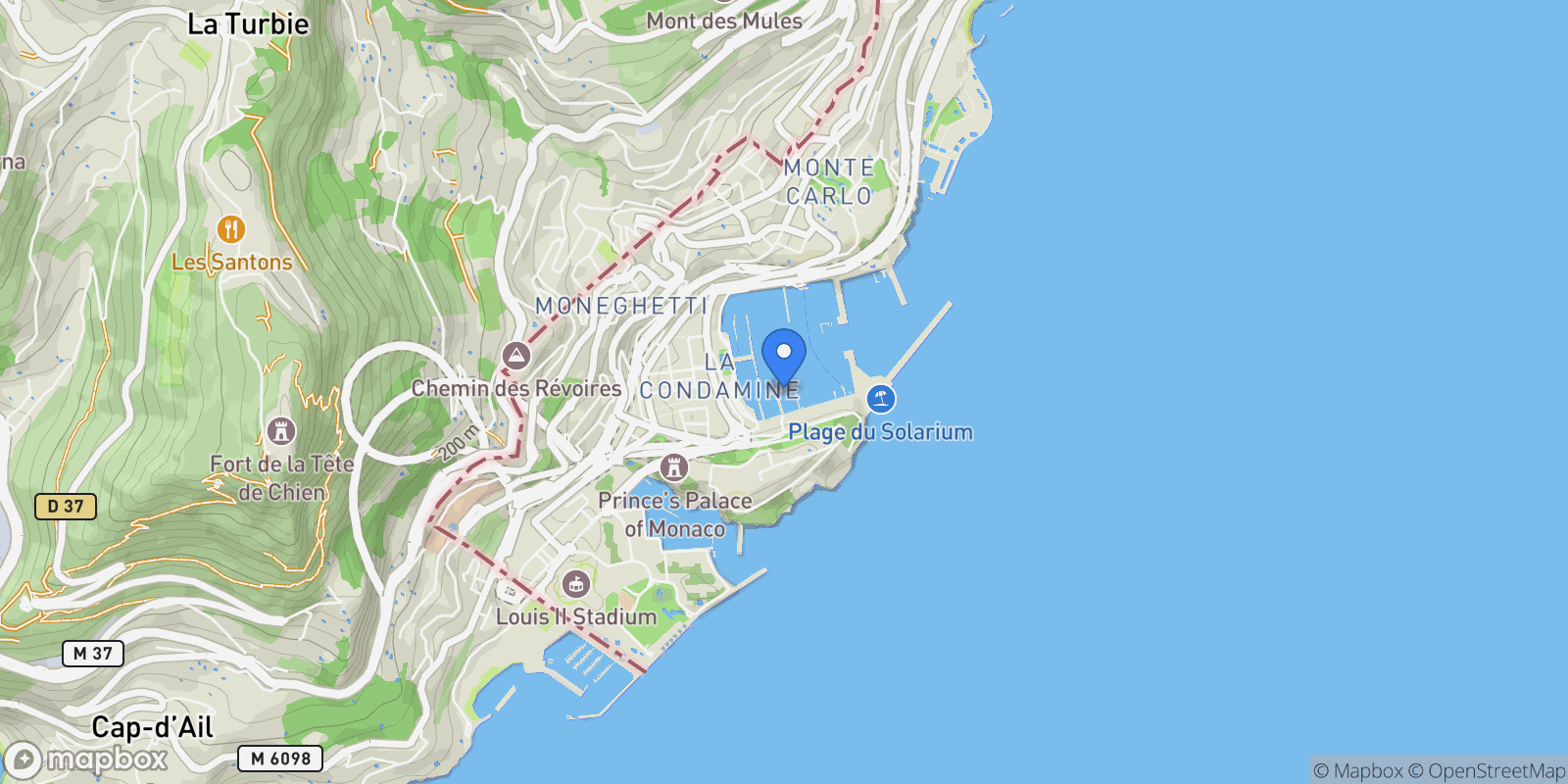 Map showing Monaco.